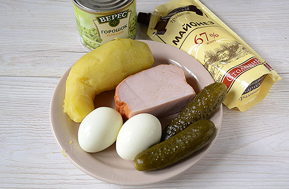 оливье с мясом рецепт фото 1